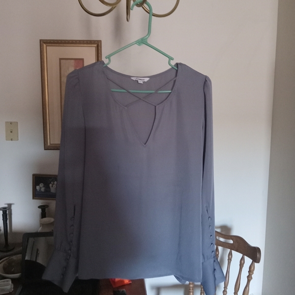 CHIC Gray Express Pre-owned Polyester Blouse - Picture 4 of 7